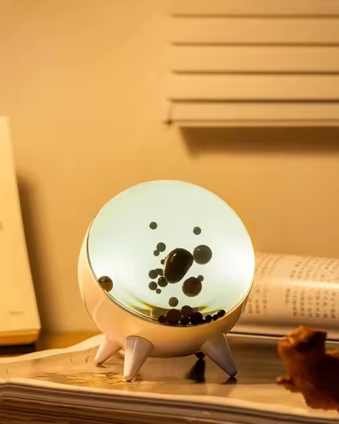 Ferrofluid lamp with musical system