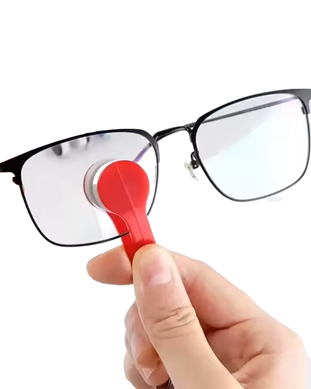 Eyeglass cleaning brush