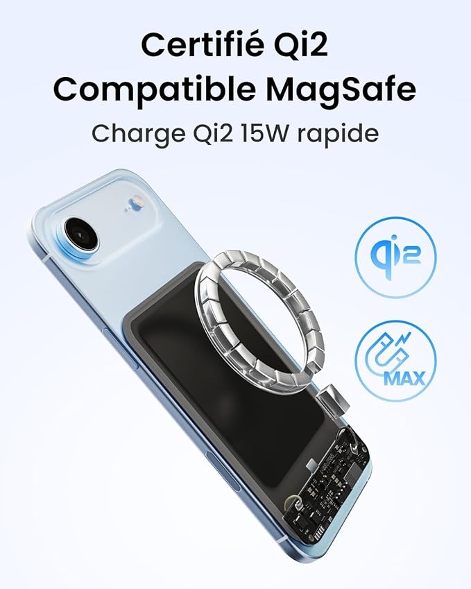 Batterie Externe Solide Magnétique