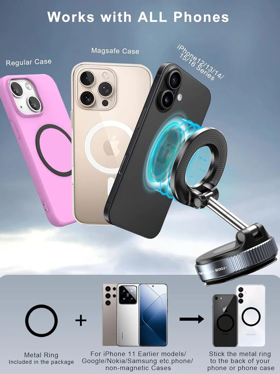 Support téléphone portable magnétique