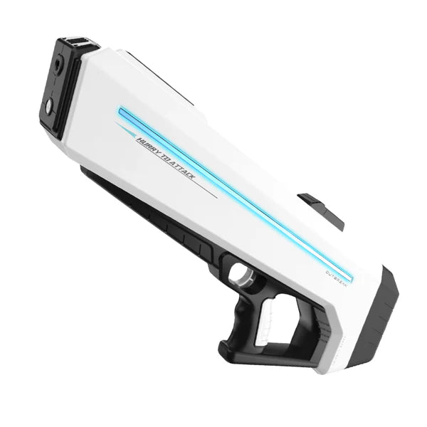 RapidJet Pro – Pistolet à Eau Électrique Futuriste avec Recharge Auto & Effets LED