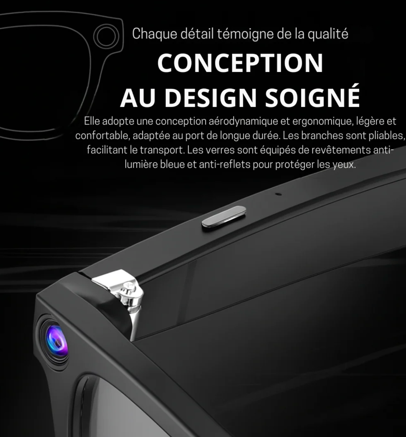 Lunettes IA de traduction  – Version 3.0