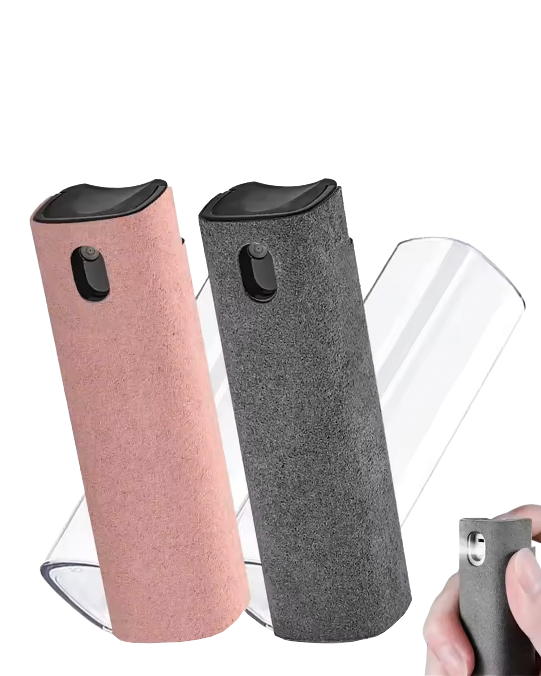 Spray nettoyant écran portable avec chiffon microfibre intégré, idéal pour smartphone, PC et tableau de bord voiture